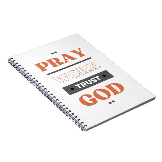 Bid werk Vertrouwen God Notitieboek (Rechterzijde)