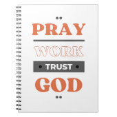 Bid werk Vertrouwen God Notitieboek (Voorkant)
