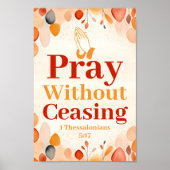 Bid zonder ophouden Boho Christelijke Wall Art pri Poster (Voorkant)