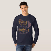 Bid zonder te stoppen met zwart Basic Long Sleeve T-shirt (Voorkant volledig)
