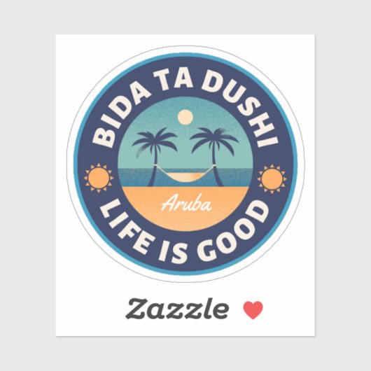 Bida Ta Dushi Aruba Happy Island Sticker (Vel)