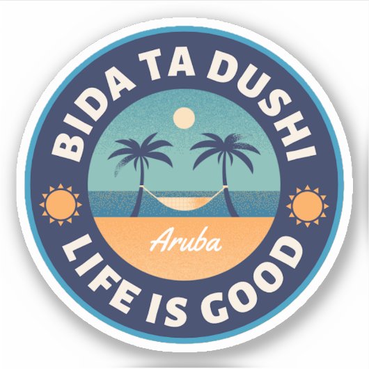 Bida Ta Dushi Aruba Happy Island Sticker (Voorkant)