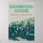 Biddeford Maine USA,  visgebied Poster (Voorkant)