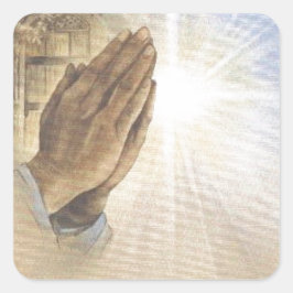 Bidden%20Hands%202 Vierkante Sticker