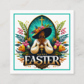 Bidden Afro-Amerikaanse vrouw religieuze Pasen Informatiekaartje (Voorkant)