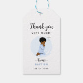 Bidden Baby Doop Dank u Gift Label met Kruis Cadeaulabel (Achterkant)