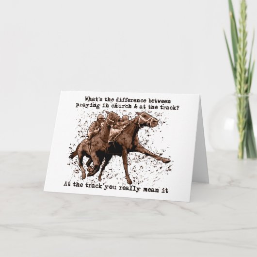 Bidden bij paardenraces kaart (Voorkant)