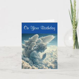 Bidden Cloud Angel Verjaardag Wenskaart Kaart