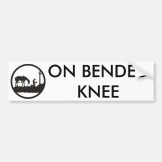 bidden, cowboy, OP BENDED KNEE Bumpersticker