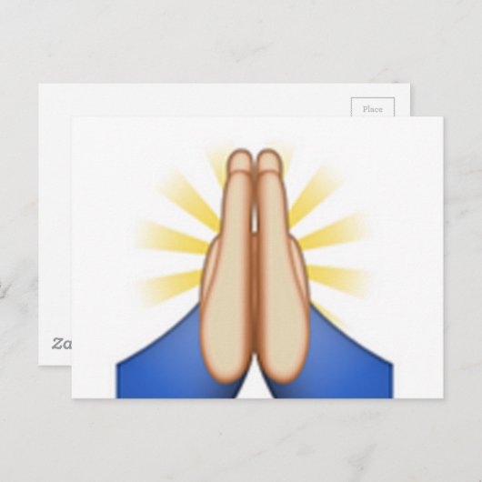 bidden emoji briefkaart (Voorkant / Achterkant)