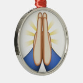 bidden emoji metalen ornament (Rechts)