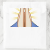 bidden emoji rechthoekige sticker (Tas)