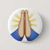 bidden emoji ronde button 5,7 cm (Voorkant)