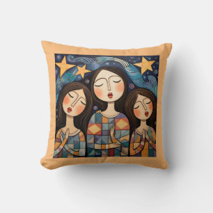 Bidden engelen decor gooien kussen decoratief