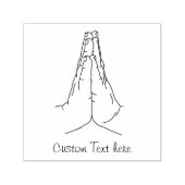 Bidden Handen Aangepaste Zelfinking Rubber Stamp Zelfinktende Stempel (Design)