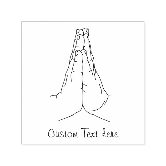 Bidden Handen Aangepaste Zelfinking Rubber Stamp Zelfinktende Stempel (Design)