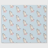 Bidden Handen Blauw en Roze Cadeauverpakking Cadeaupapier (Vlak)