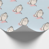 Bidden Handen Blauw en Roze Cadeauverpakking Cadeaupapier (Hoek)