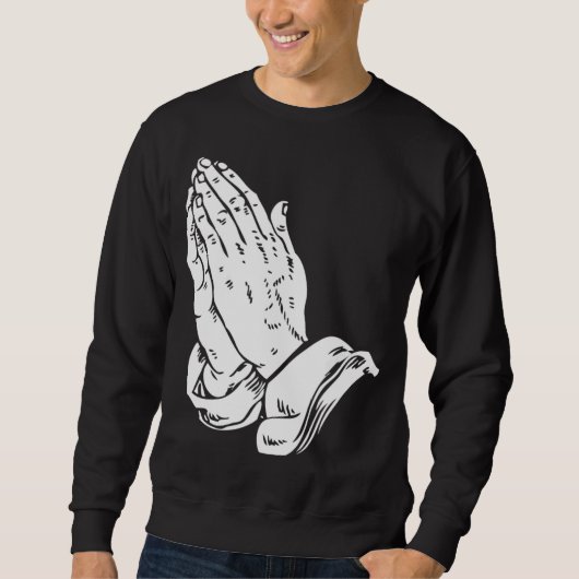 Bidden Handen - Cool Christelijk religieus Jesus Trui (Voorkant)
