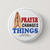 Bidden Handen Gebed verandert dingen Ronde Button 5,7 Cm (Voorkant)