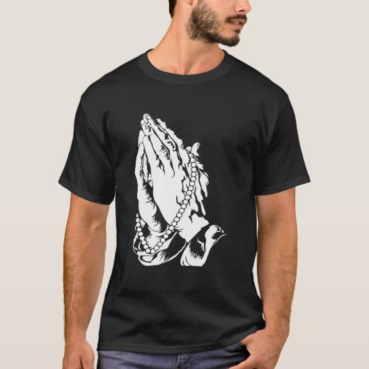 Bidden Handen Gezegend Christelijk Katholiek Cadea T-shirt (Voorkant)