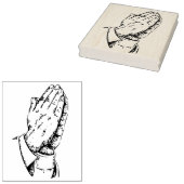 Bidden handen illustratie patroon kunst stempel (Gestempeld)