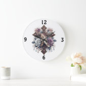 Bidden Handen met Rosery, Kruis, Rozen Grote Klok (Huis)