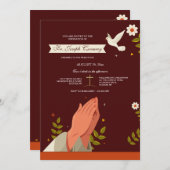 Bidden Handen Priesterschap Ordinatie Kaart (Voorkant / Achterkant)