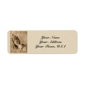 Bidden Handen Retouradres Labels (Voorkant)