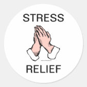 Bidden Handen Stress Relief Sticker (Voorkant)