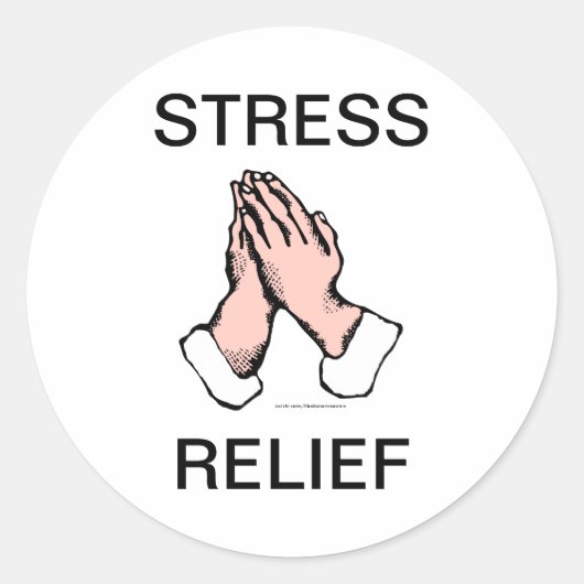 Bidden Handen Stress Relief Sticker (Voorkant)