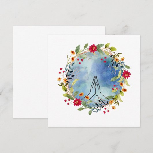 Bidden handen waterverf (Voorkant / Achterkant)