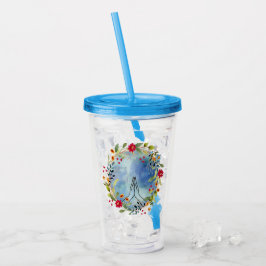 Bidden handen waterverf acryl drinkbeker