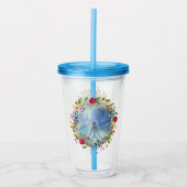 Bidden handen waterverf acryl drinkbeker (Voorkant)