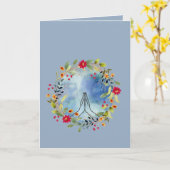 Bidden handen waterverf kaart (Gele Bloem)