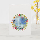 Bidden handen waterverf kaart (Gele Bloem)