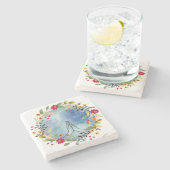 Bidden handen waterverf stenen onderzetter (Zijkant)