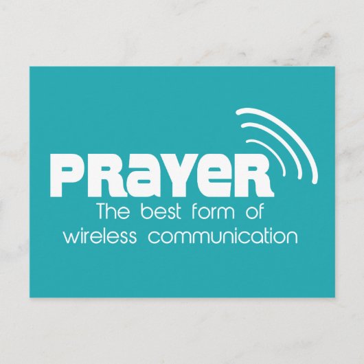 Bidden is de beste vorm van communicatie Briefkaar Briefkaart (Voorkant)