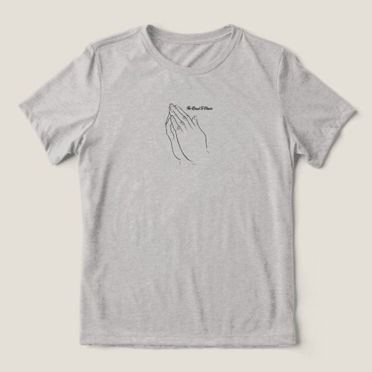 Bidden is de weg naar vrede Tri-Blend shirt (Design voorkant)