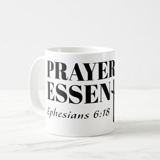 Bidden is een belangrijke Mok (Voorkant links)