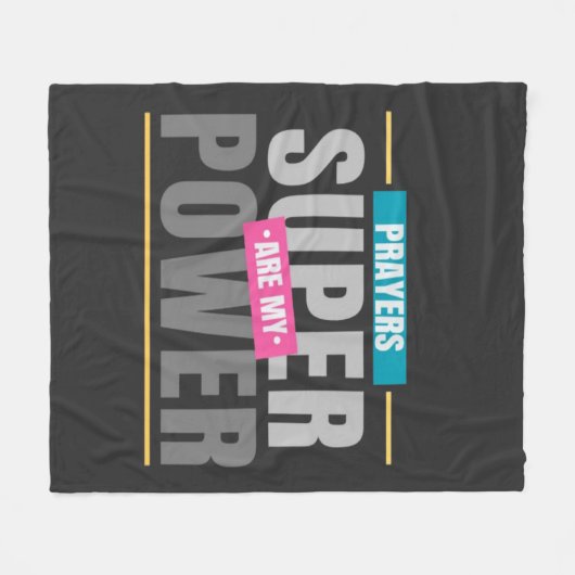 Bidden is mijn Superpower deken (Voorkant (Horizontaal))