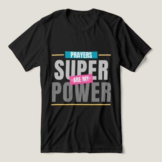 Bidden is mijn Superpower Tri-Blend Shirt (Design voorkant)
