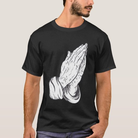 Bidden Jezus Handen T-shirt (Voorkant)