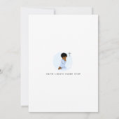 Bidden Jongen Doop Uitnodiging – Blauw (Achterkant)