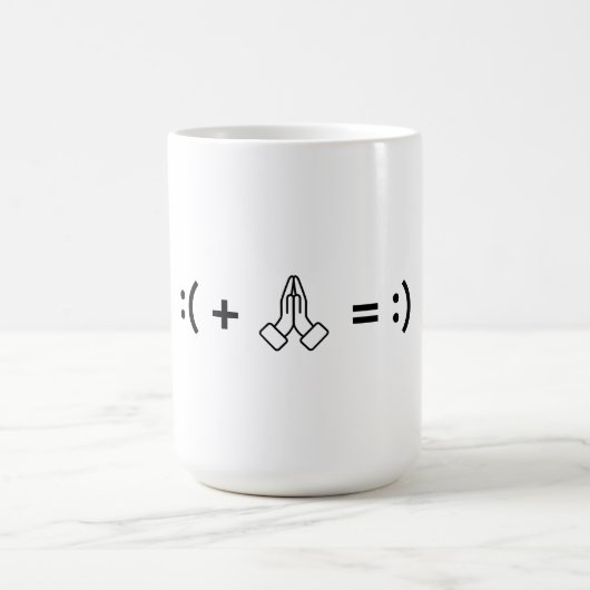 Bidden kan mijn humeur veranderen - Christelijk ge Koffiemok (Center)