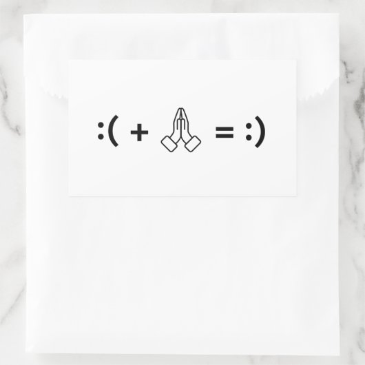 Bidden kan mijn humeur veranderen – Christelijk ge Rechthoekige Sticker (Tas)