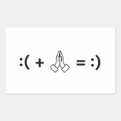 Bidden kan mijn humeur veranderen – Christelijk ge Rechthoekige Sticker (Voorkant)