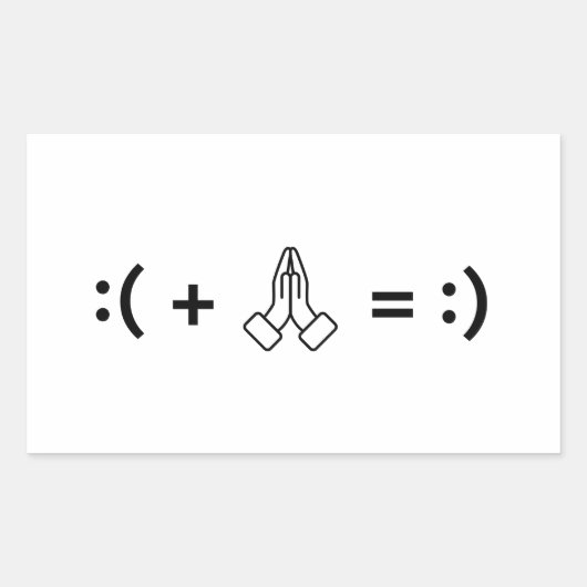 Bidden kan mijn humeur veranderen – Christelijk ge Rechthoekige Sticker (Voorkant)