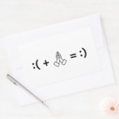 Bidden kan mijn humeur veranderen – Christelijk ge Rechthoekige Sticker (Envelop)