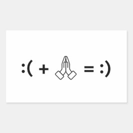 Bidden kan mijn humeur veranderen – Christelijk ge Rechthoekige Sticker